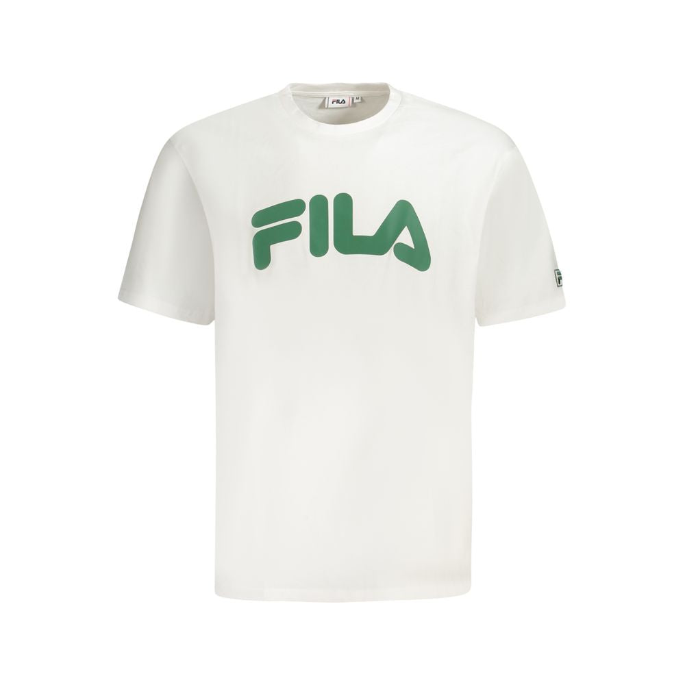 Fila White Cotton Men T-Shirt - ClickThatClicks 