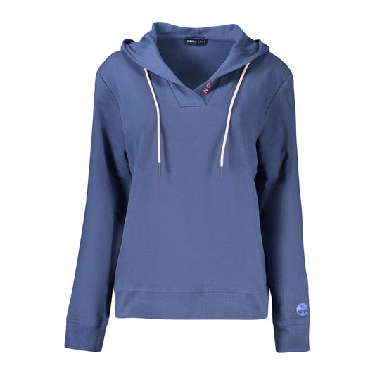 North Sails Blue Cotton Women Sweatshirt - ClickThatClicks 