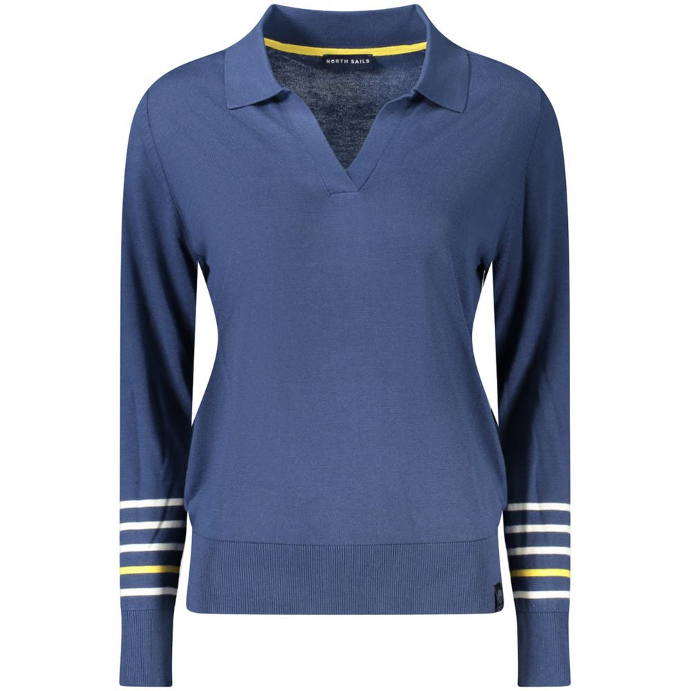 North Sails Blue Viscose Women Sweater - ClickThatClicks 