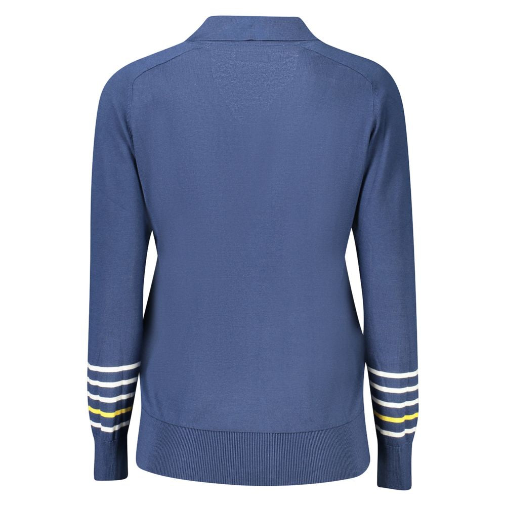 North Sails Blue Viscose Women Sweater - ClickThatClicks 