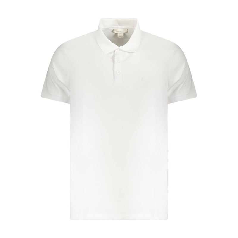 Calvin Klein White Cotton Men Polo Shirt