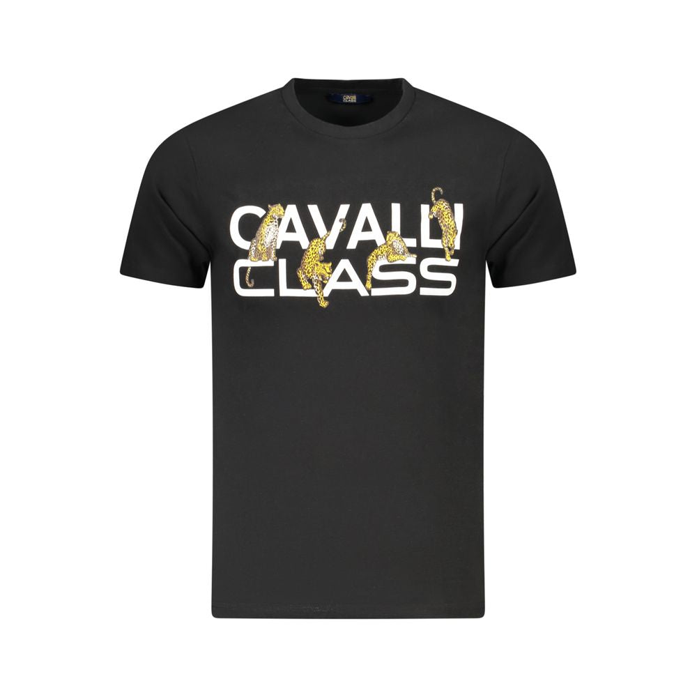 Cavalli Class Black Cotton Men's T-Shirt - ClickThatClicks 