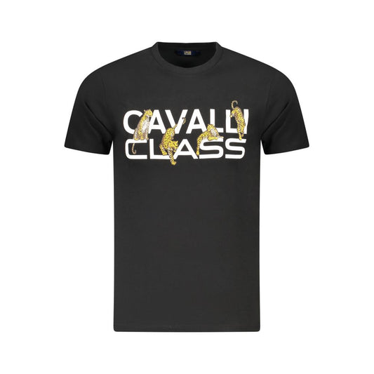 Cavalli Class Black Cotton Men's T-Shirt - ClickThatClicks 