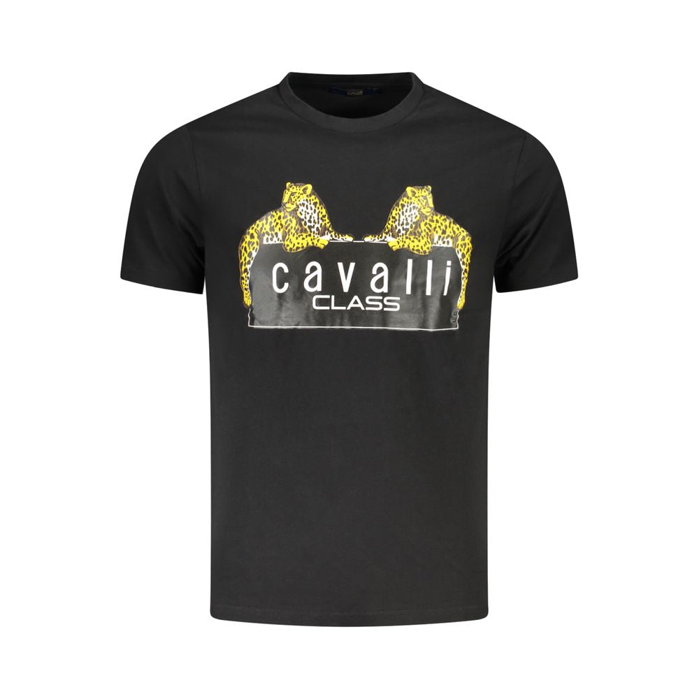 Cavalli Class Black Cotton Men's T-Shirt - ClickThatClicks 