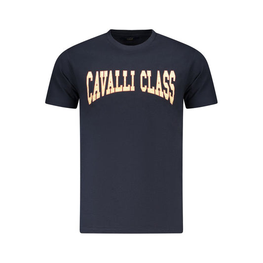 Cavalli Class Blue Cotton Men's T-Shirt - ClickThatClicks 