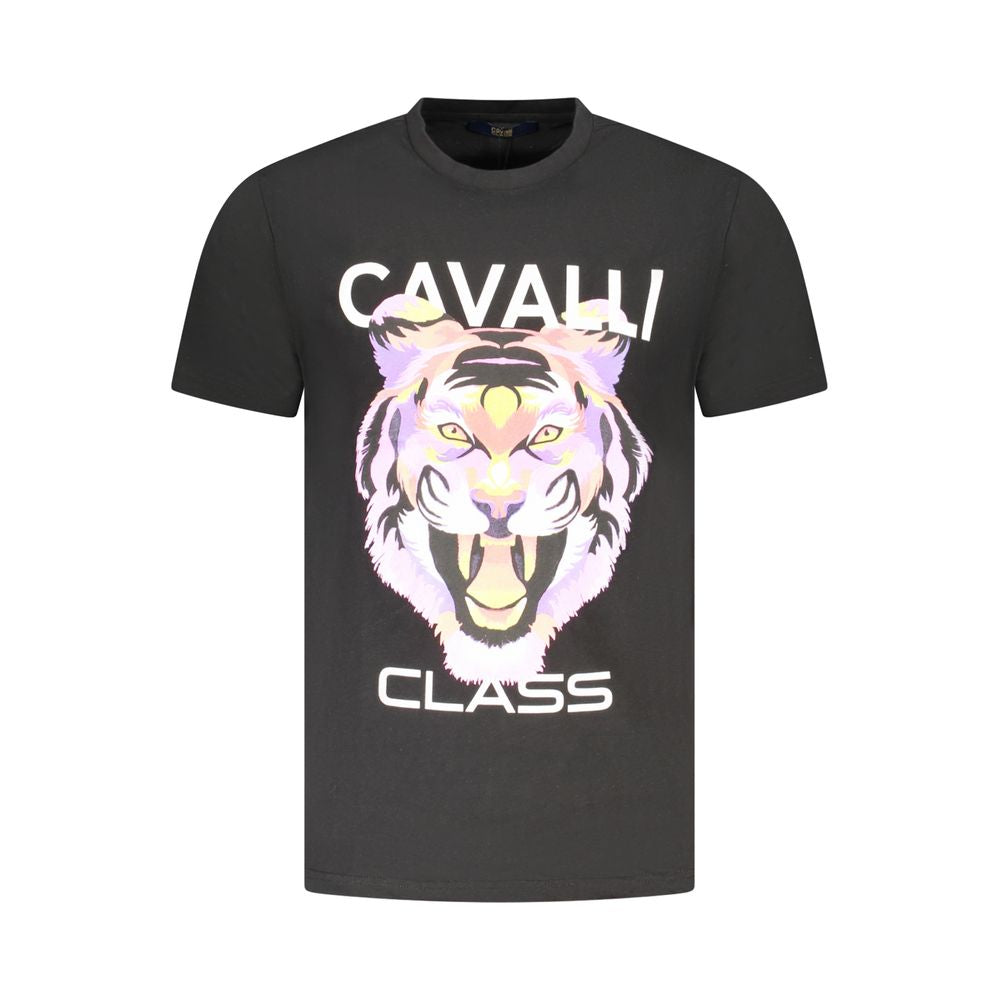 Cavalli Class Nero Cotton Men's T-Shirt - ClickThatClicks 