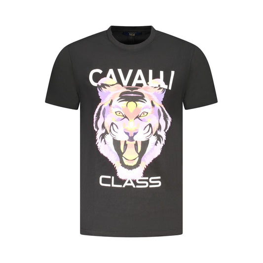 Cavalli Class Nero Cotton Men's T-Shirt - ClickThatClicks 