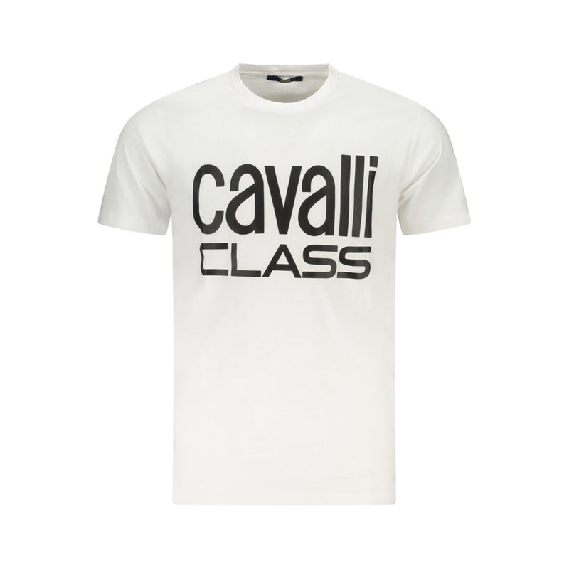 Cavalli Class White Cotton T-Shirt
