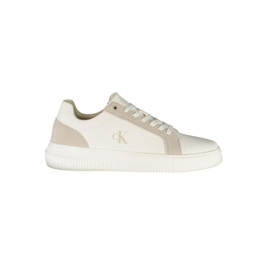 Calvin Klein White Polyurethane Men's Sneaker - ClickThatClicks 