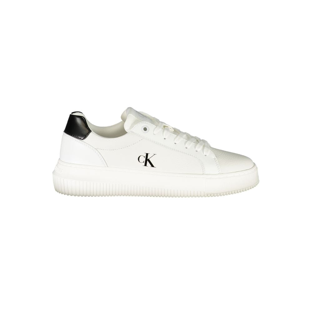 Calvin Klein Bianco Polyurethane Women Sneaker - ClickThatClicks 