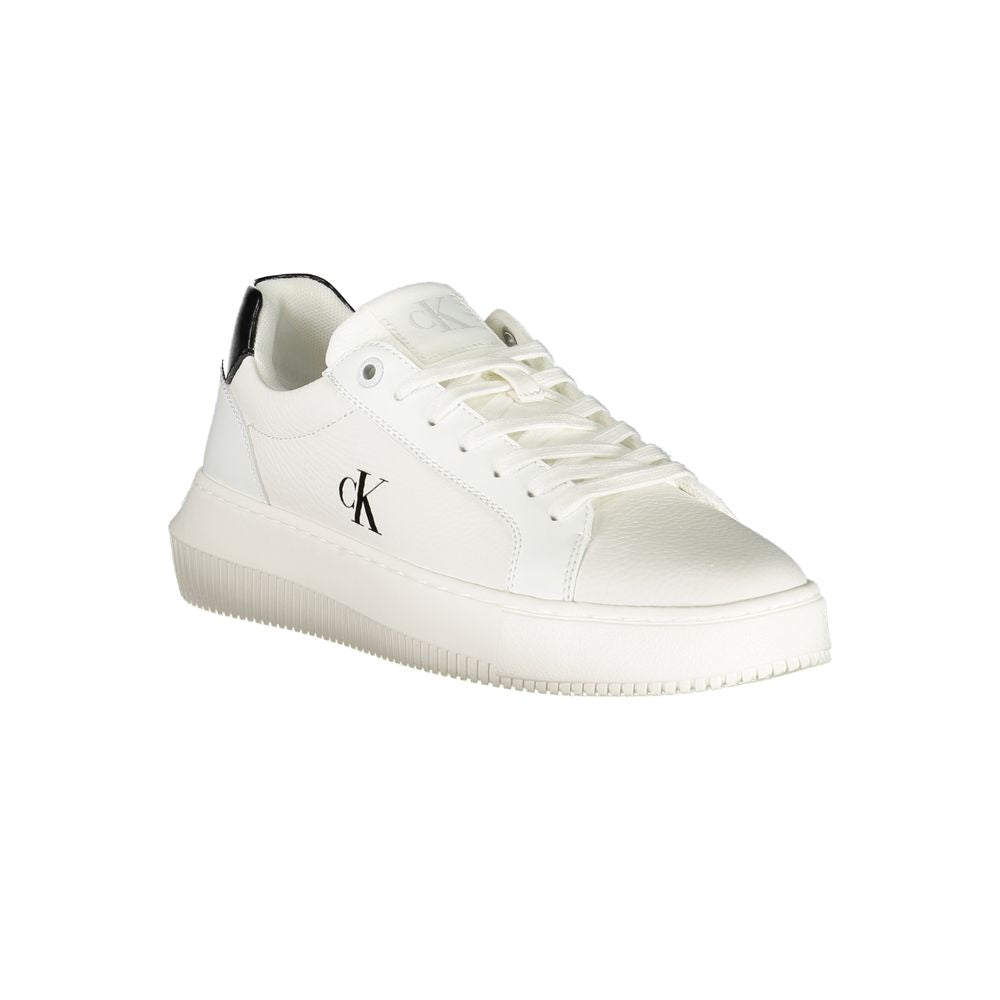 Calvin Klein Bianco Polyurethane Women Sneaker - ClickThatClicks 