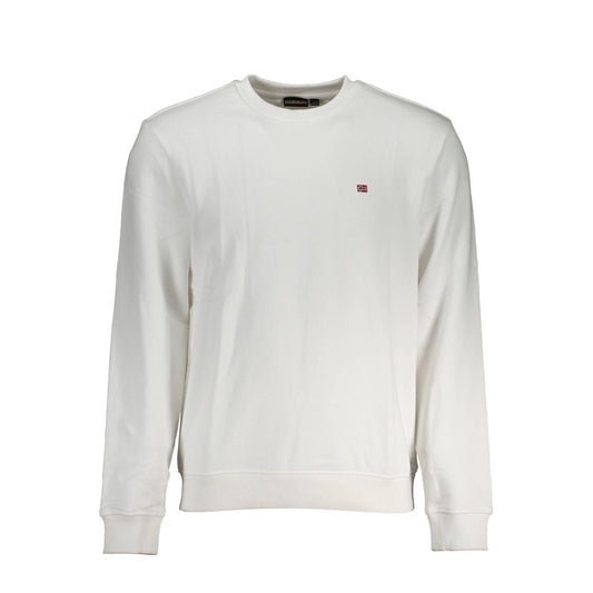 Napapijri Bianco Cotton Men Sweatshirt - ClickThatClicks 
