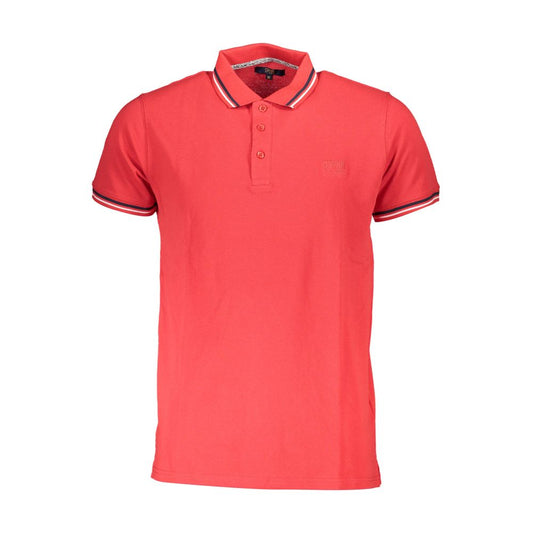 Cavalli Class Red Cotton Men Polo Shirt - ClickThatClicks 