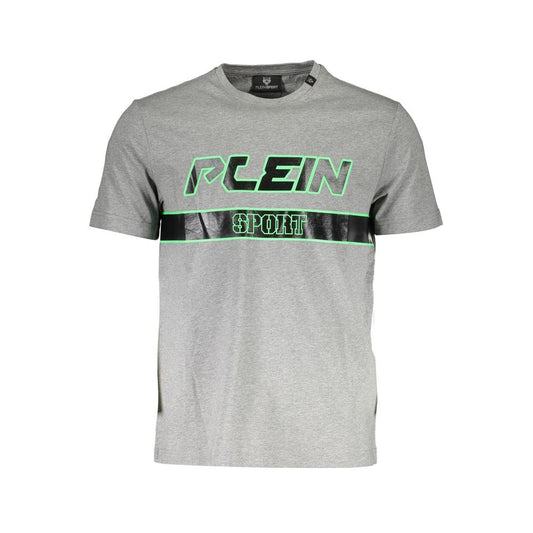 Plein Sport Grigio Cotton Men T-Shirt - ClickThatClicks 