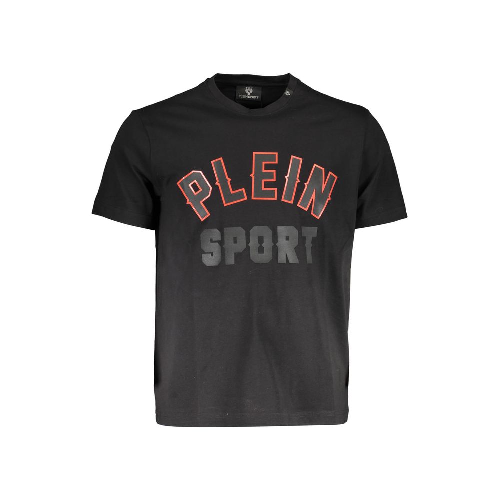 Plein Sport Black Cotton Men T-Shirt - ClickThatClicks 