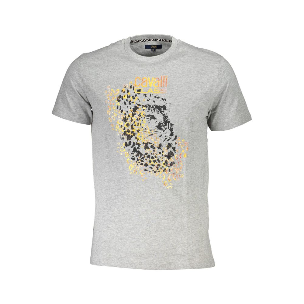 Cavalli Class Grigio Cotton Men's T-Shirt - ClickThatClicks 