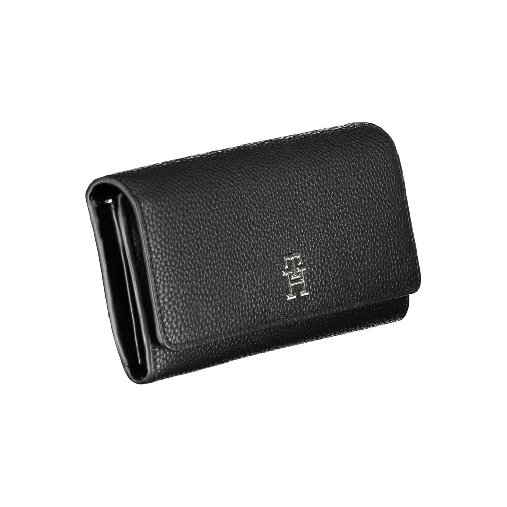 Tommy Hilfiger Black Polyurethane Women Wallet - ClickThatClicks 