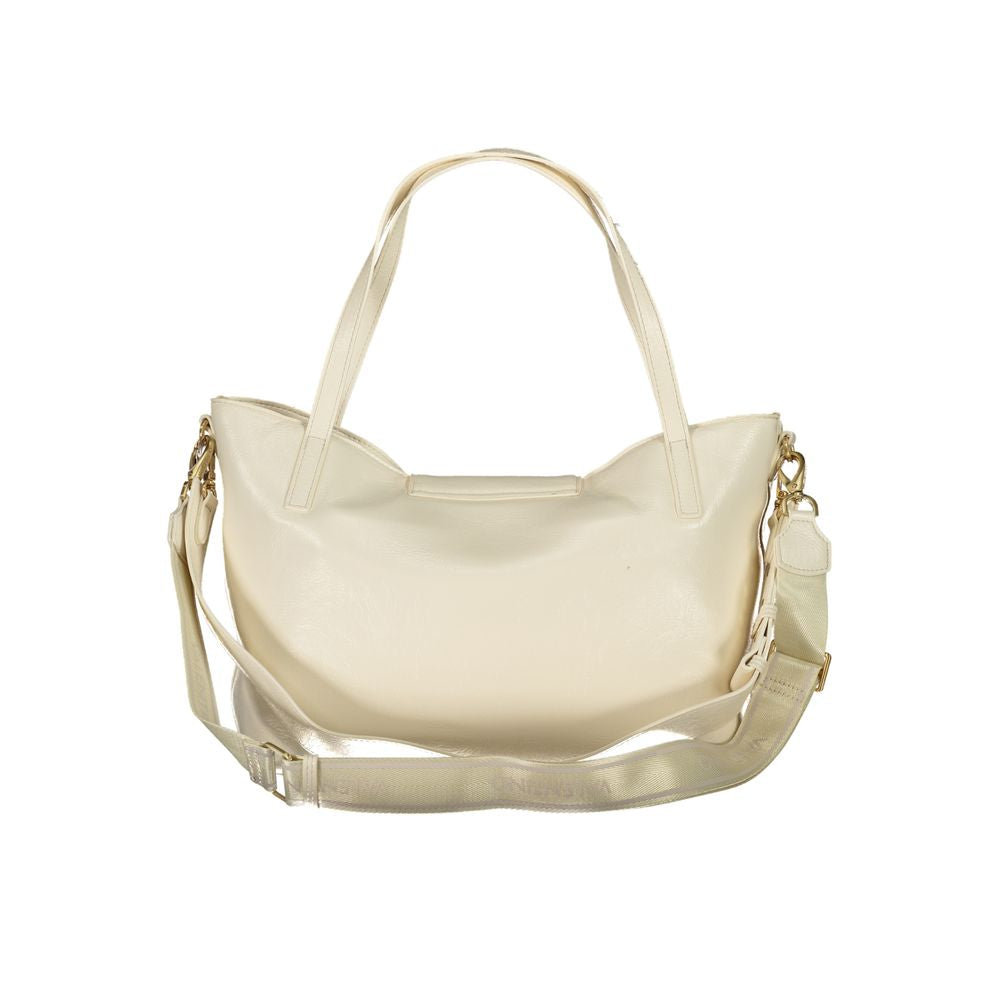 Mario Valentino Beige Polyurethane Women Handbag - ClickThatClicks 