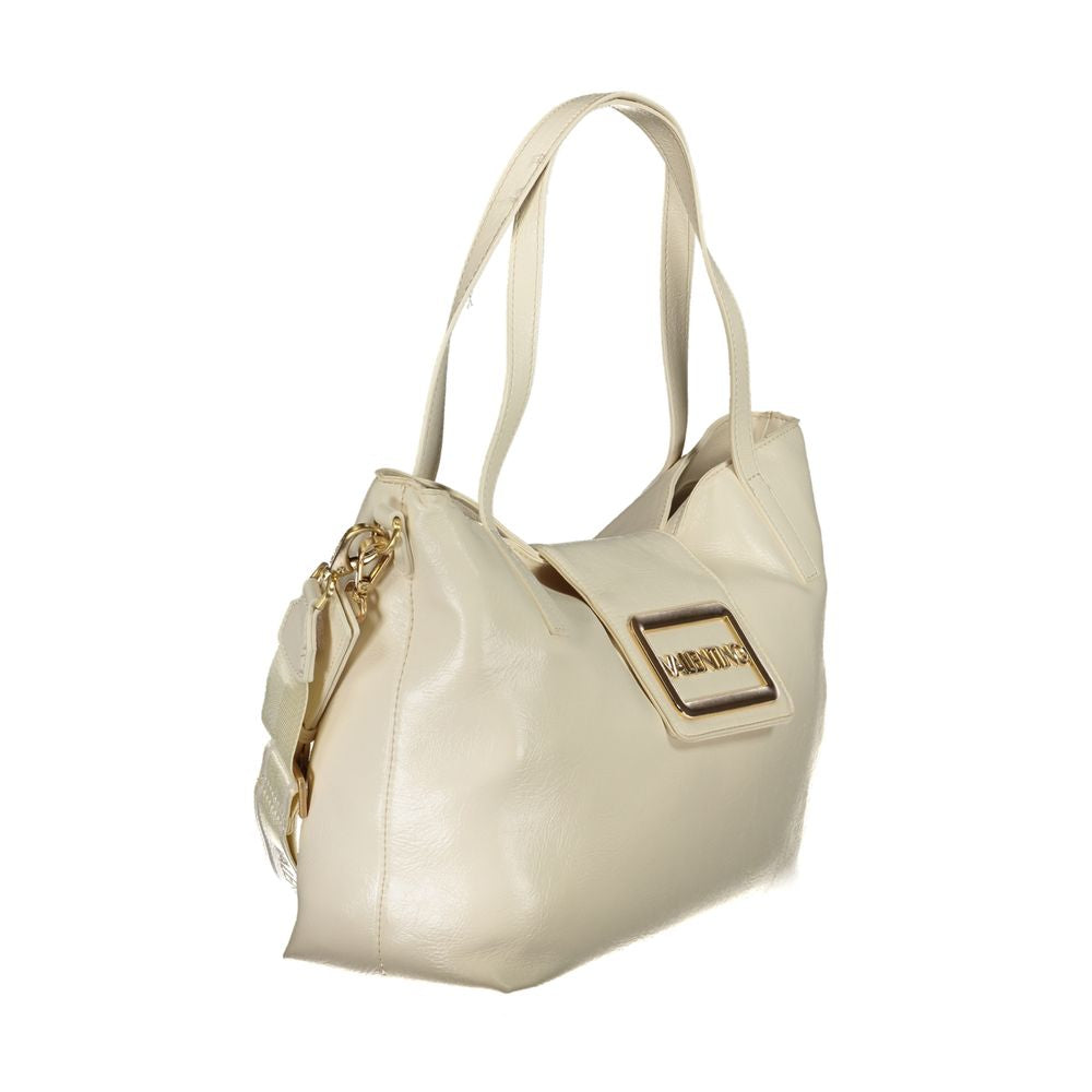 Mario Valentino Beige Polyurethane Women Handbag - ClickThatClicks 