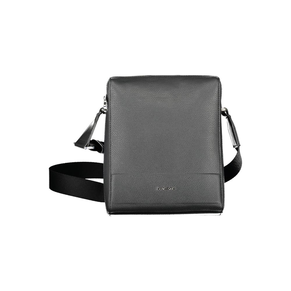 Calvin Klein Black Polyurethane Men Shoulder Bag - ClickThatClicks 