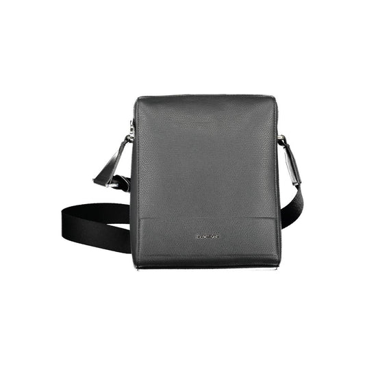 Calvin Klein Black Polyurethane Men Shoulder Bag - ClickThatClicks 