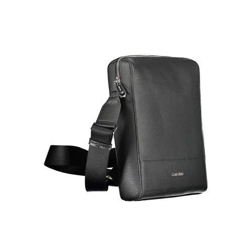 Calvin Klein Black Polyurethane Men Shoulder Bag - ClickThatClicks 