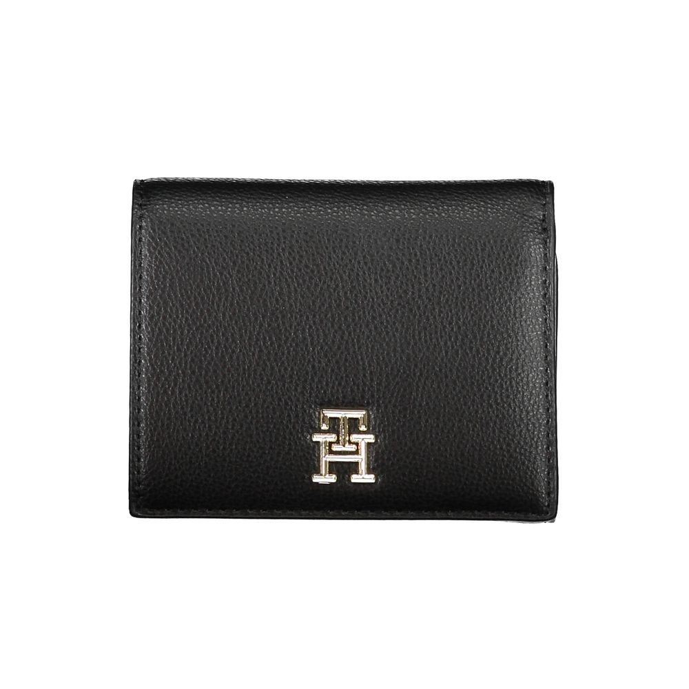 Tommy Hilfiger Black Polyurethane Women Wallet - ClickThatClicks 