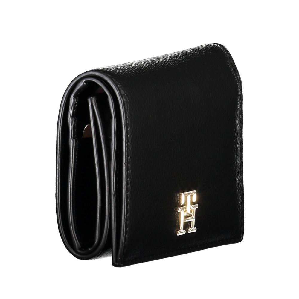 Tommy Hilfiger Black Polyurethane Women Wallet - ClickThatClicks 