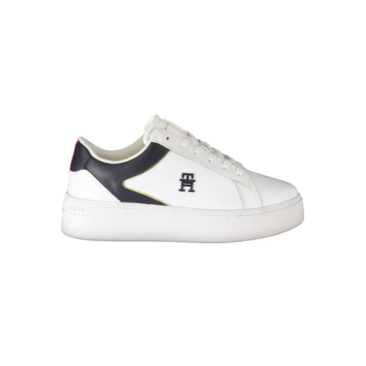 Tommy Hilfiger Bianco Polyurethane Women Sneaker - ClickThatClicks 
