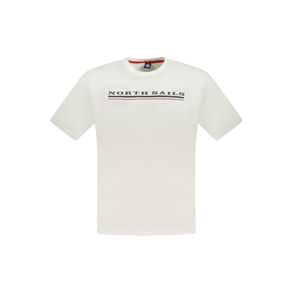 North Sails White Cotton Mens T-Shirt - ClickThatClicks 