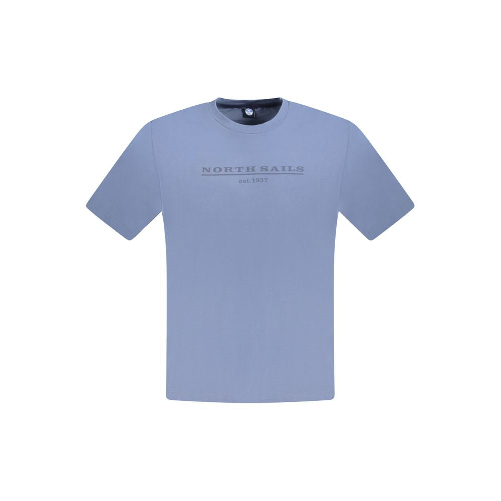 North Sails Blue Cotton Men T-Shirt - ClickThatClicks 