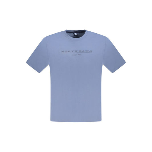 North Sails Blue Cotton Men T-Shirt - ClickThatClicks 