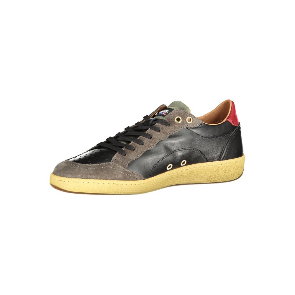 Blauer Black Leather Men Sneaker - ClickThatClicks 