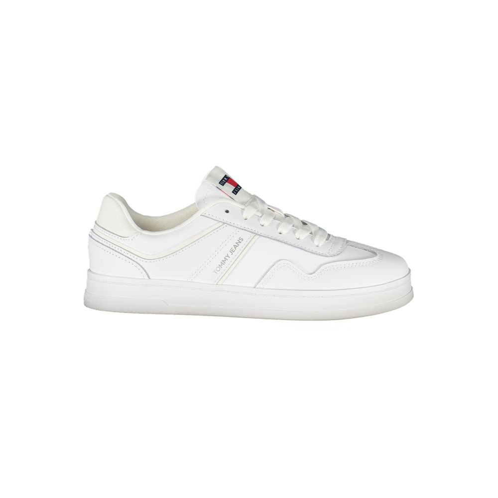 Tommy Hilfiger Bianco Polyurethane Women Sneaker - ClickThatClicks 