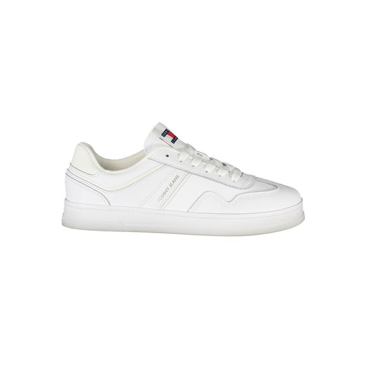 Tommy Hilfiger Bianco Polyurethane Women Sneaker - ClickThatClicks 