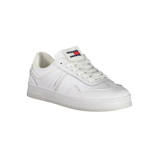 Tommy Hilfiger Bianco Polyurethane Women Sneaker - ClickThatClicks 