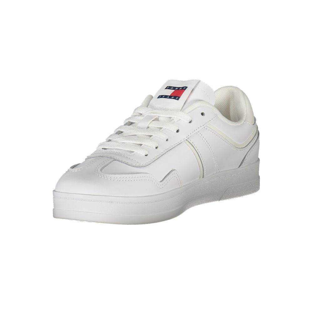 Tommy Hilfiger Bianco Polyurethane Women Sneaker - ClickThatClicks 