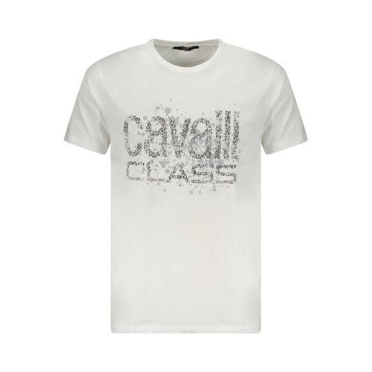 Cavalli Class Bianco Cotton Men T-Shirt - ClickThatClicks 