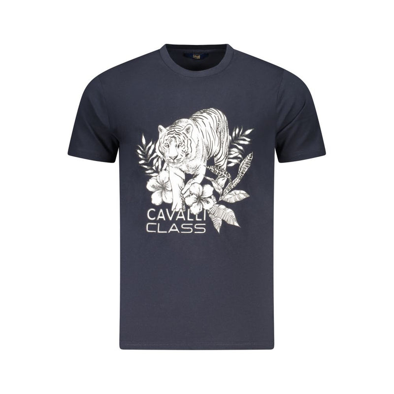 Cavalli Class Blue Cotton Men T-Shirt
