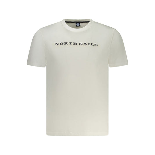North Sails White Cotton Men T-Shirt - ClickThatClicks 