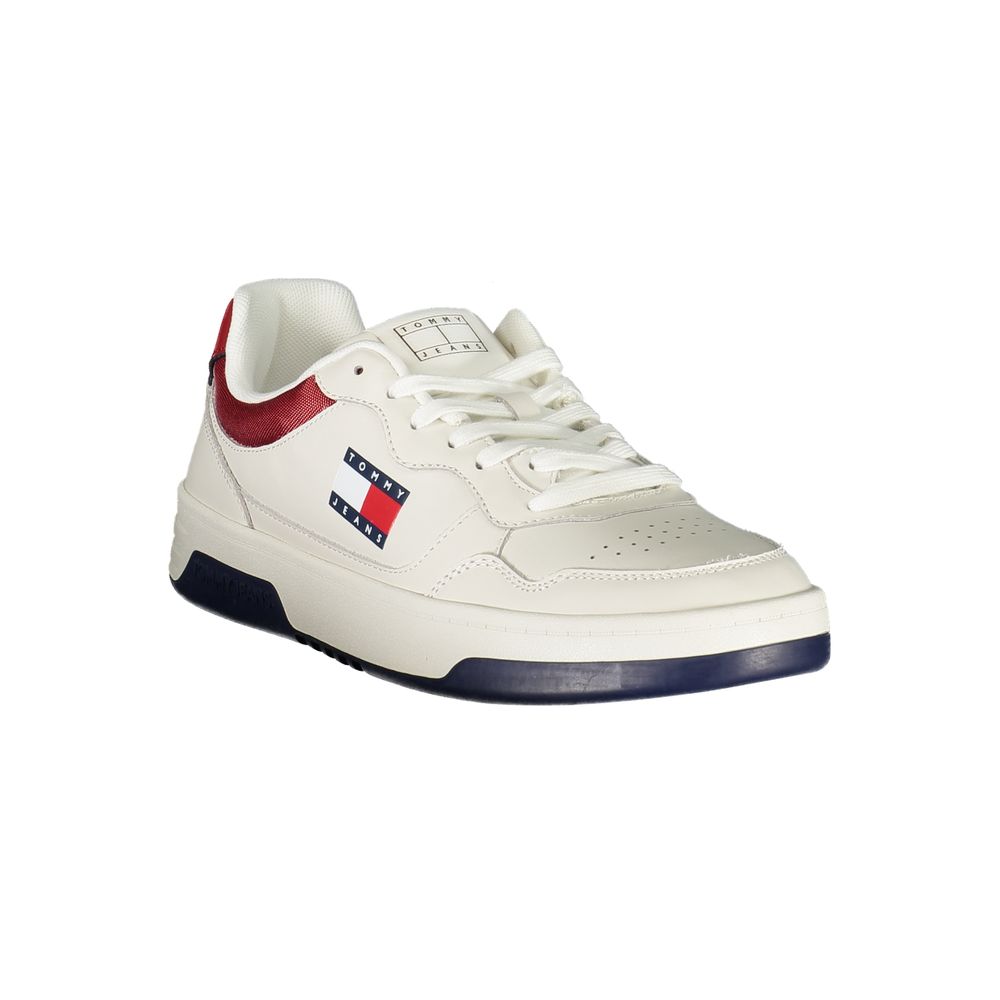 Tommy Hilfiger Bianco Polyurethane Men's Sneaker - ClickThatClicks 