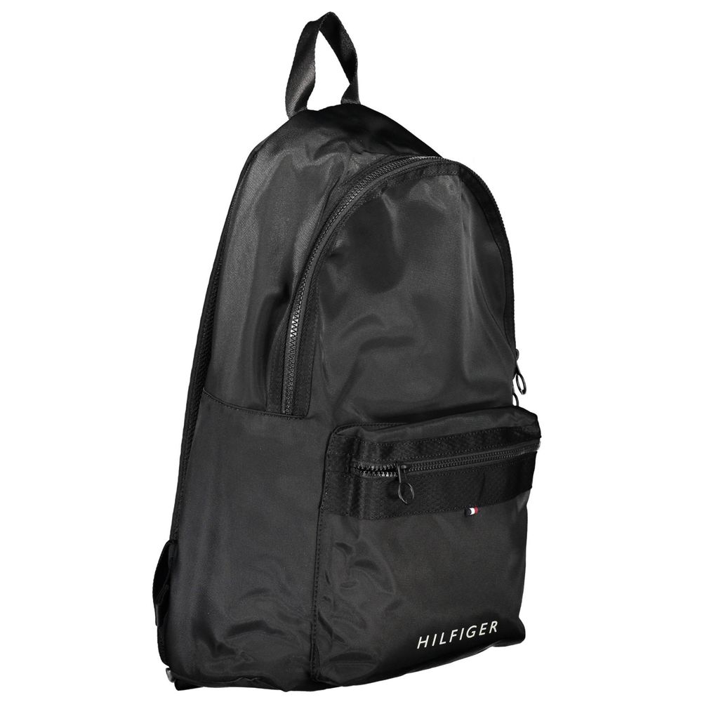 Tommy Hilfiger Black Polyester Men Backpack - ClickThatClicks 
