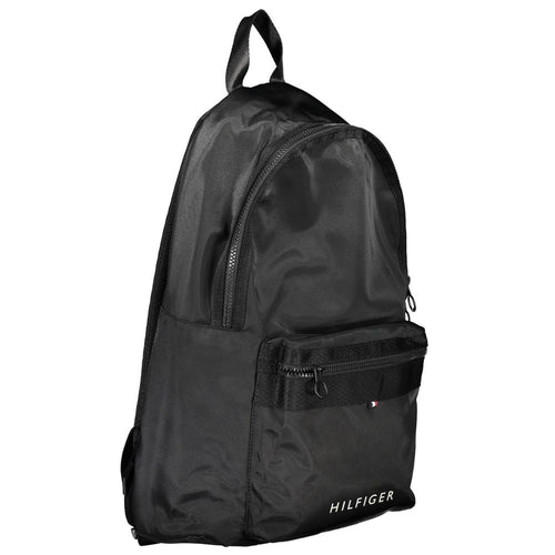 Tommy Hilfiger Black Polyester Men Backpack - ClickThatClicks 
