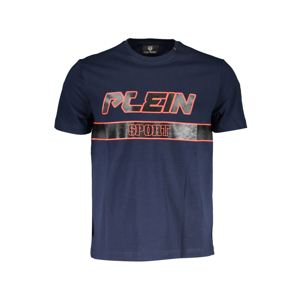 Plein Sport Blue Cotton Men T-Shirt - ClickThatClicks 