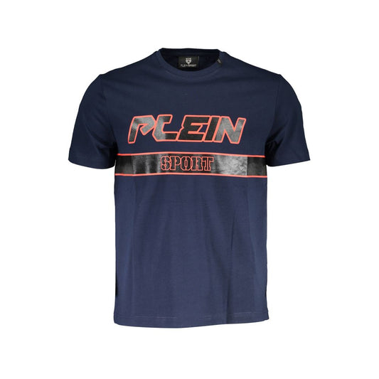 Plein Sport Blue Cotton Men T-Shirt - ClickThatClicks 