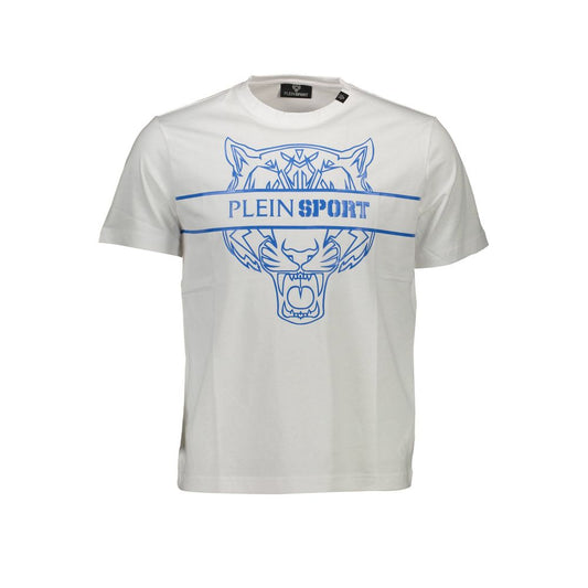 Plein Sport White Cotton Men's T-Shirt - ClickThatClicks 
