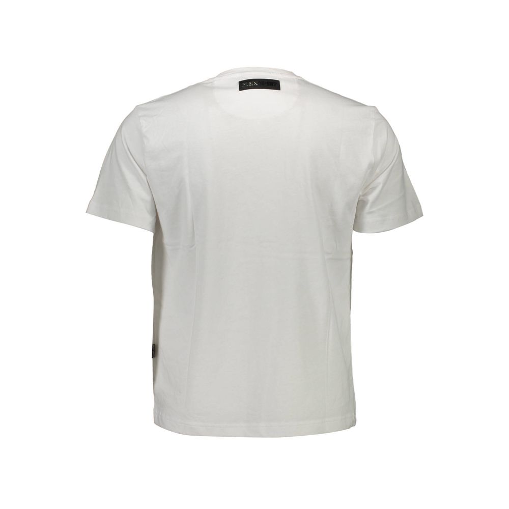 Plein Sport White Cotton Men's T-Shirt - ClickThatClicks 