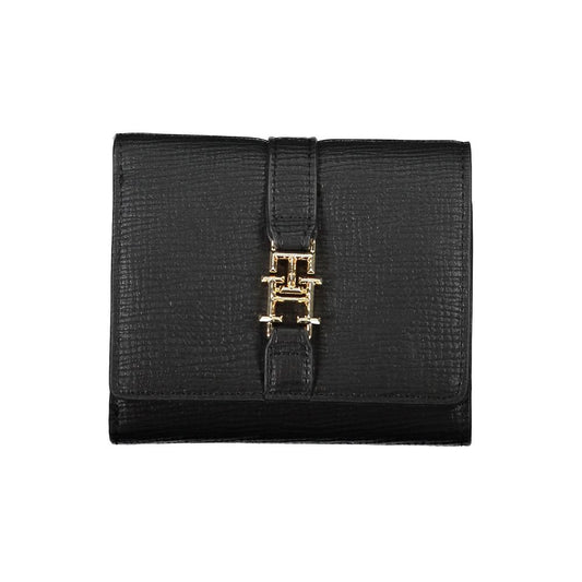 Tommy Hilfiger Nero Polyurethane Women Wallet - ClickThatClicks 