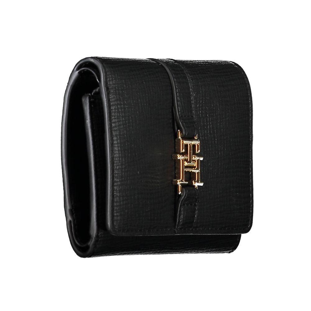 Tommy Hilfiger Nero Polyurethane Women Wallet - ClickThatClicks 