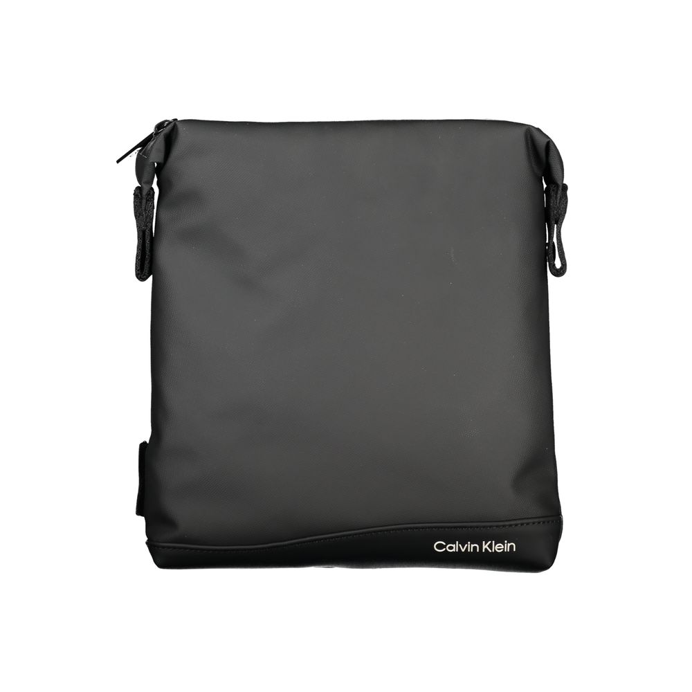 Calvin Klein Elegant Black Shoulder Bag with Contrast Details - ClickThatClicks 